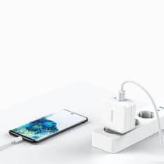 Choetech GaN USB-C PD USB-A QC3.0 rýchla nabíjačka 65W 325A biela PD8002 Choetech