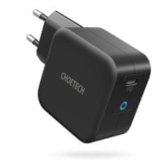 Choetech GaN rýchlonabíjačka USB-C 61W 3APD čierna Q6006 Choetech