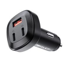 AceFast Nabíjačka do auta 66W 2x USB-C/USB PPSPD Quick Charge 4.0 AFC FCP SCP čierna Acefast