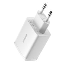 BASEUS Kompaktná sieťová nabíjačka 3x USB 17W biela CCXJ020102 Baseus