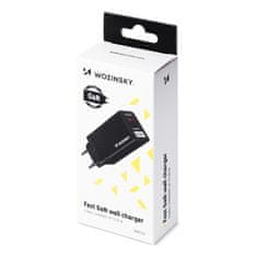 WOZINSKY GaN 65W nabíjačka s portami USB USB C podporuje QC 3.0 PD čierna WWCG01 Wozinsky