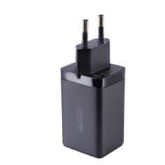 Joyroom GaN 65W USB-A 2x USB-C nabíjačka čierna + USB-C - USB-C 100W kábel 1,2 m TCG01 Joyroom