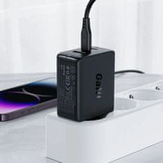 AceFast GaN 2x USB-C/USB-A PPS/PD/QC4+ 65W rýchlonabíjačka biela A41 Acefast