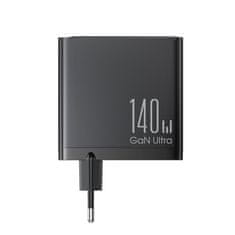 Joyroom GaN 140W 3 x rýchla nabíjačka USB-C/USB-A + USB-C - USB-C 240W 1,2 m kábel Joyroom