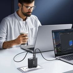 Joyroom GaN UK JR-TCG05UK 140W 3x USB-C USB-A nabíjačka + USB-C/USB-C 240W 1,2m Joyroom kábel