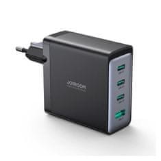 Joyroom GaN JR-TCG04EU 100W 3x USB-C USB-A nabíjačka + USB-C/USB-C 100W kábel - čierna Joyroom