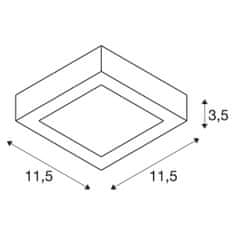 SLV BIG WHITE SENSER 12 CW vnútorné LED nástenné a stropné prisadené svietidlo hranaté biele, 4000 K 1004703