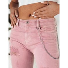 Dstreet Dámske džínsové nohavice ALEX ružové uy1880 XL
