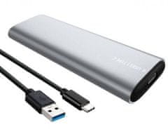 Verk  06312 Externý adaptér M.2 SSD na USB 3.0 strieborný