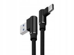 Verk  06308 USB Kábel -C, zahnuté konektory 1m červený