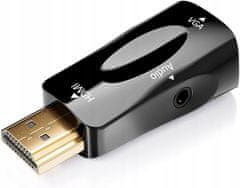 Verk  06305 Konvertor z HDMI na VGA D-SUB audio čierny