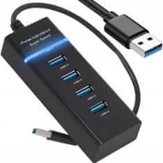 Verk  06311 USB Hub 3.0, 4 porty čierny