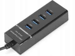 Verk  06311 USB Hub 3.0, 4 porty čierny