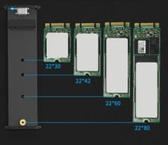 Verk  06312 Externý adaptér M.2 SSD na USB 3.0 čierny