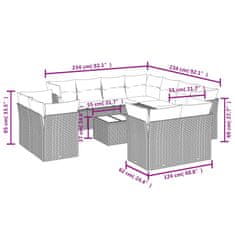 Vidaxl 12-dielna záhradná sedacia súprava a vankúše béžová polyratan