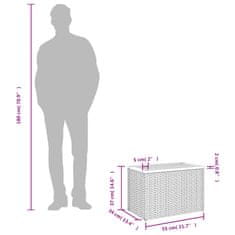 Petromila vidaXL Záhradné príručné stolíky 2 ks sivé 55x34x37 cm polyratan masív