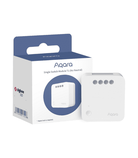 AQARA spínacie relé (AQARA SINGLE SWITCH MODULE T1) Spôsob pripojenia: Bez nuláku