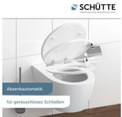 Schütte WC sedátko BLACK STONE | MDF HG, Soft Close s automatickým klesáním ve vysokém lesku