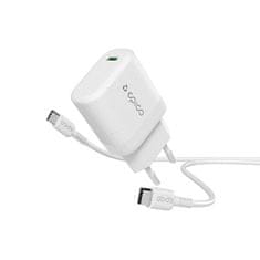 EPICO Resolve 30W GaN sieťová nabíjačka s 1.2m USB-C káblom 9915101100183 - biela