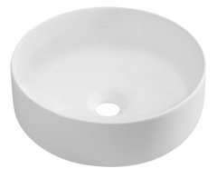 ISVEA INFINITY ROUND keramické umývadlo na dosku, priemer 36x12 cm, biela mat - Isvea