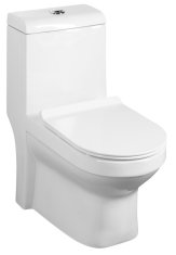 SAPHO HUBERT WC kombi, zadný/spodný odpad, biela PB304 - Sapho