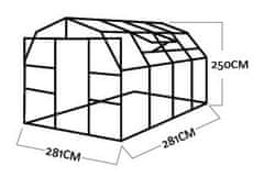 V-Garden Hliníkový skleník KOMFORT TITAN 8000 STRONG 27X30054