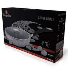 Berlingerhaus Wok s mramorovým povrchom s pokrievkou 28 cm Gray Stone Touch Line BH-1160