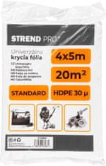 Strend Pro Fólia zakrývacia 4x5m, 30um STANDARD