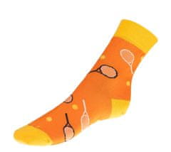 Ponožky Tenis - 43-46 - oranžová, žltá, biela