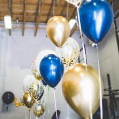 Camerazar Sada 40 modrých balónov s konfetami svadobná narodeninová párty