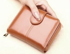 Camerazar Elegantná dámska prešívaná peňaženka, ekologická umelá koža, 11,5x9x3,5 cm