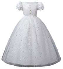 EXCELLENT Večerné šaty veľkosť 134 - Biele s trblietkami