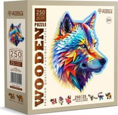 Wooden city Drevené puzzle Nóbl vlk 250 dielikov EKO