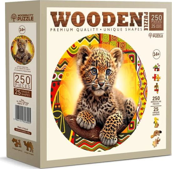 Wooden city Drevené puzzle Malý roztomilý leopard 250 dielikov EKO