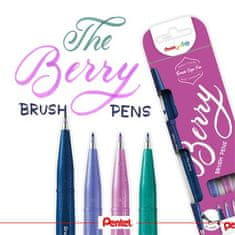 Pentel Štetcové perá "Brush Sign", sada 4 farieb, SES15B-4