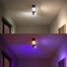 Philips Hue LED White and Color Ambiance Stropné bodové svietidlo Philips Centris BT 50610/30/P7 11W plus 2x5,7 W GU10, 1600lm, 2000K-6500K, RGB, IP20, čierne