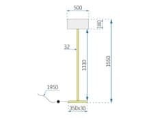 Tutumi Stojacia lampa APP966-3F zlatá