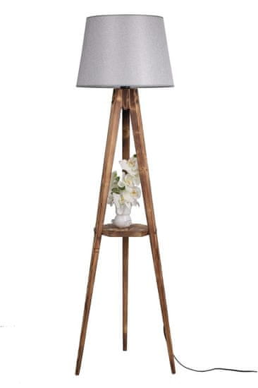 Opviq Stojacia lampa Sehbali V 160 cm hnedá/sivá