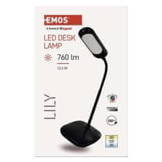 EMOS Stolová LED lampa LILY čierna