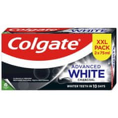 Colgate zubná pasta Advanced White Charcoal 2× 75 ml