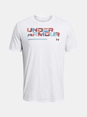 Under Armour Tričko UA Colorblock Wordmark SS-WHT L