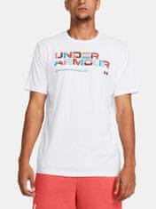 Under Armour Tričko UA Colorblock Wordmark SS-WHT L