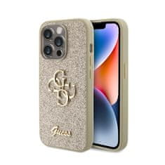 Guess Guess Glitter Script Big 4G - puzdro na iPhone 15 Pro (zlaté)