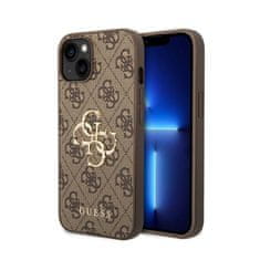 Guess Guess 4G Big Metal Logo - puzdro na iPhone 15 / 14 / 13 (hnedé)