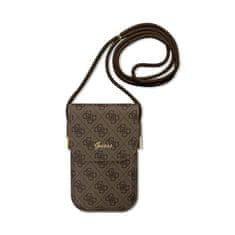 Guess Guess 4G Metal Script Logo - Crossbody taška na telefón (hnedá)