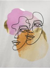 Vero Moda Krémové dámske tričko Vero Moda Facey XS