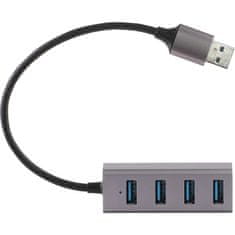 Yenkee Čítačka pamäťových kariet YHB 4300 Kovový Hub 4xUSB 3.0