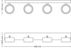 Philips Philips BRACIA bodové svietidlo LED 22W 2200lm 2700K 60cm IP20, čierne