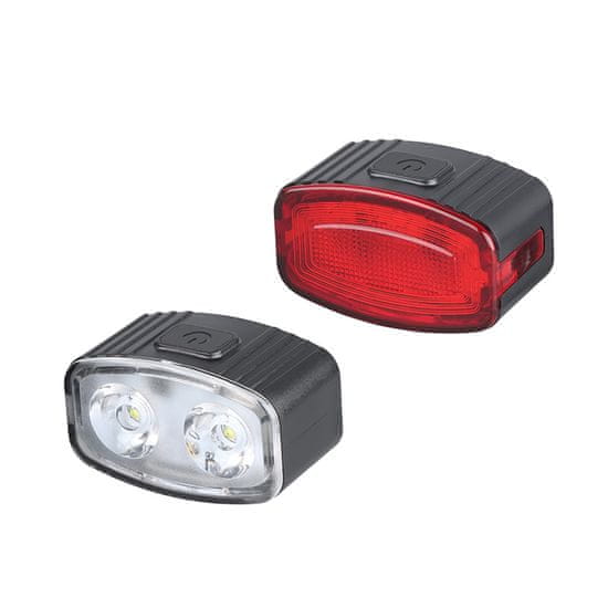 Solight Solight set nabíjacích cyklo svietidiel, 160lm predné, zadné červená, Li-Ion, USB WN47