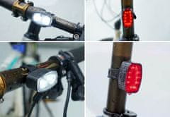 Solight Solight set nabíjacích cyklo svietidiel, 160lm predné, zadné červená, Li-Ion, USB WN47